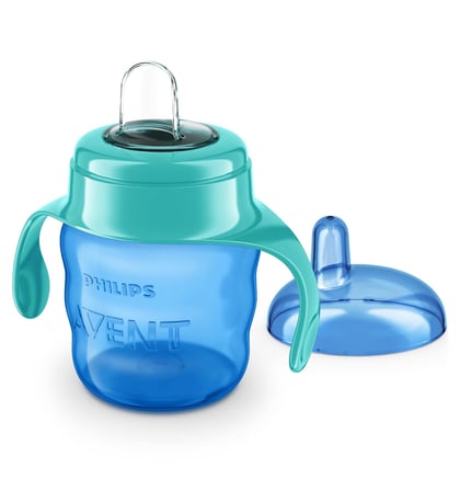 Philips Avent Eğitici Damlatmaz Bardak, 6 Ay+ Erkek Bebekler için, Yumuşak Silikon Uç