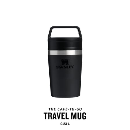 Stanley Cafe To-Go Travel Mug Termos Bardak, Siyah, 0.23 Litre
