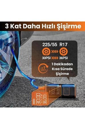 Enshall Taşınabilir Hava Kompresörü Lastik Şişirme