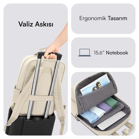 Mack MCE-1524 Nova Eco Çevre Dostu Laptop Sırt Çantası 15.6 inç