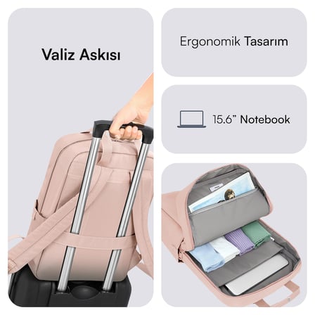 Mack MCE-1526 Nova Eco Çevre Dostu Laptop Sırt Çantası 15.6 İnç