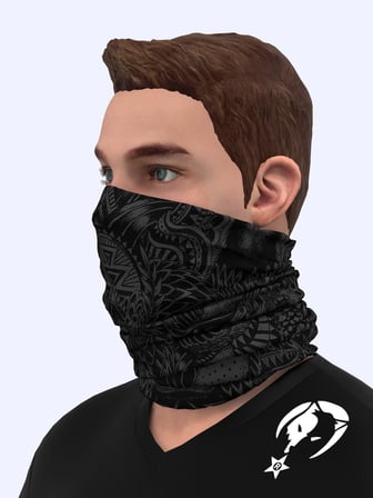 e taktik Extreme Siyah Kurt Kamuflaj Desenli Boyunluk Buff Bandana Saç Bandı Balaclava Yüz Maskesi