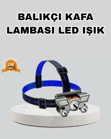 Lexroo Outdoor Ve Gece Balıkçılığı İçin Led Kafa Lambası – Usb Şarjlı, 60° Ayarlanabilir Far