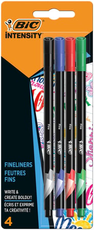 BIC Intensity Fine Liner Keçe Uçlu Kalem 4'lü Blister Klasik Renkler