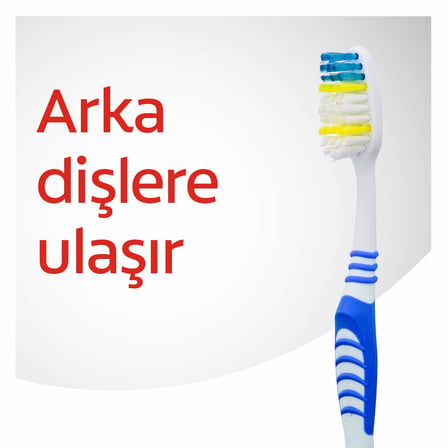 Colgate Extra Clean Dil Temizleyicili Arka Dişlere Uzanan Orta Diş Fırçası 3'lü Ekonomik Paket