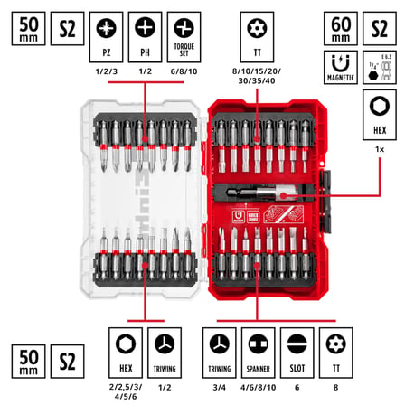 Einhell Orijinal M-CASE 33 Parça Bit Ucu Seti 49118903
