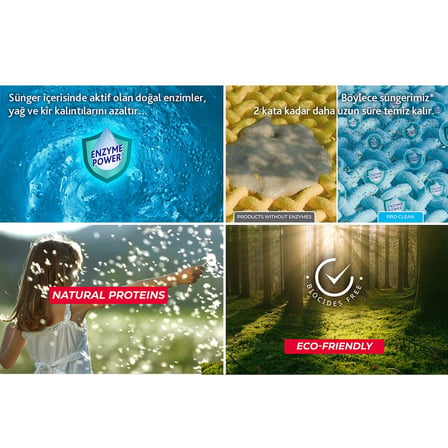 Vileda Pro Clean Aktif Enzimli Mikrofiber Temizlik Bezi, 3’lü Paket