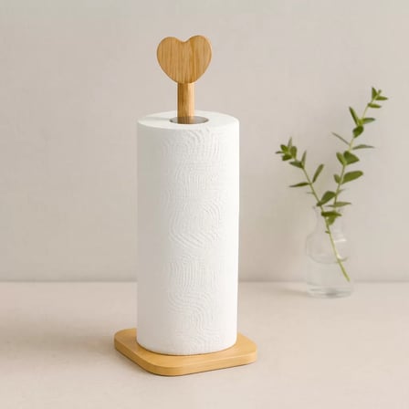 Lexroo Bambu Kağıt Havluluk 12x12 cm Kalp Başlı Sap 28.5 cm