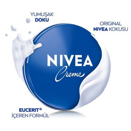 NIVEA Creme Nemlendirici Bakım Kremi 250 ml,Eucerit, El,Yüz,Vücut İçin,Paraben İçermez
