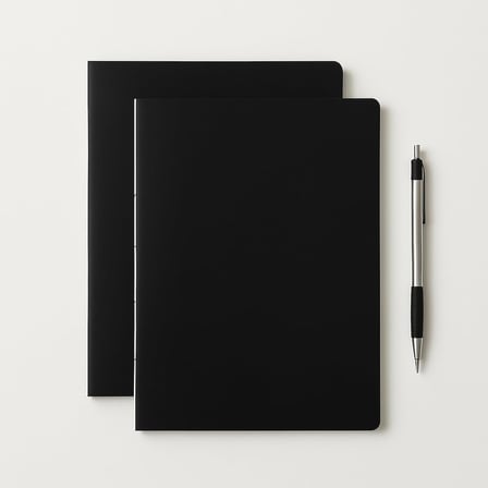 Fark Tanıtım Özel Tasarım Siyah Kraft Kapaklı A4 Defter
