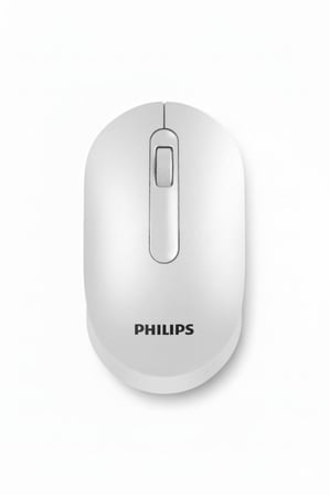 Philips M402 Beyaz Kablosuz Mouse, Ergonomik Ele Tam Oturan Tasarım, 2.4GHz Wireless Fare
