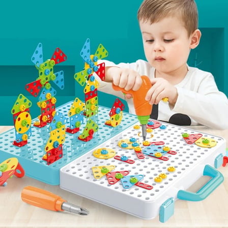 Lexroo Giffy / Oyuncak 3D Yaratıcı 340 Parça Tamir Seti Pilli Matkaplı Sök Tak Çantalı Eğitici