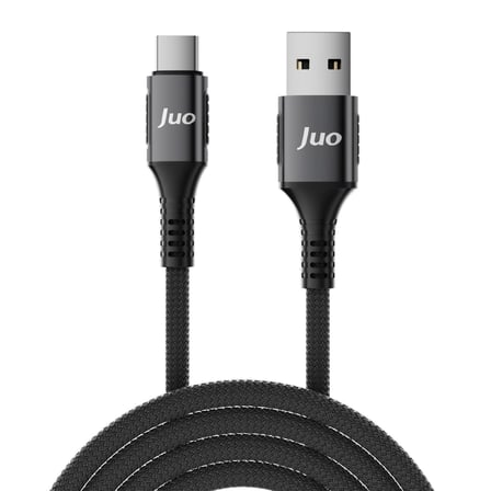 Juo 66W USB-A to Type-C Örgülü Hızlı Şarj ve Data Kablosu 2 Metre