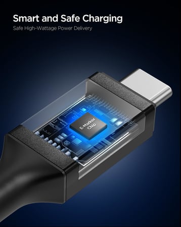 Spigen USB-C to USB-C 1.2 Metre Kablo 240W Güç/PPS 2.0 Super Hızlı Şarj / 40Gbps Data - ACA09461