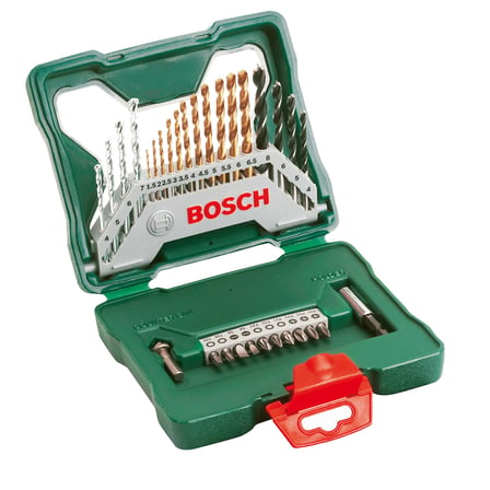 Bosch Home and Garden X/Line 30 Parça Titanyum Aksesuar Seti, Matkap uçları, Vidalama uçları