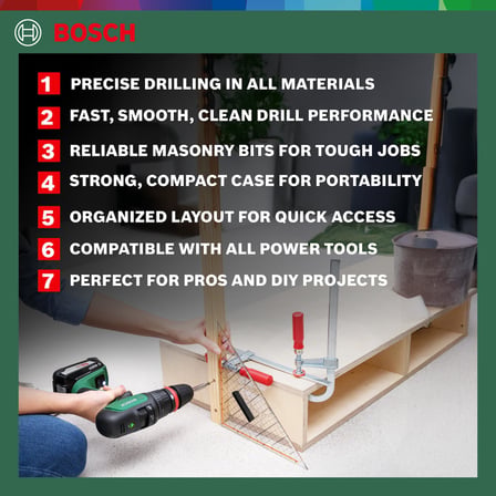 Bosch Home and Garden X/Line 30 Parça Titanyum Aksesuar Seti, Matkap uçları, Vidalama uçları