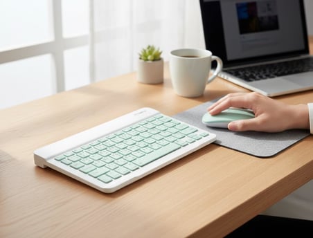Coverzone Bluetooth Özellikli Şarjlı Klavye ve Pilli Mouse Seti Kablosuz Bağlantılı Kompakt Tasarım
