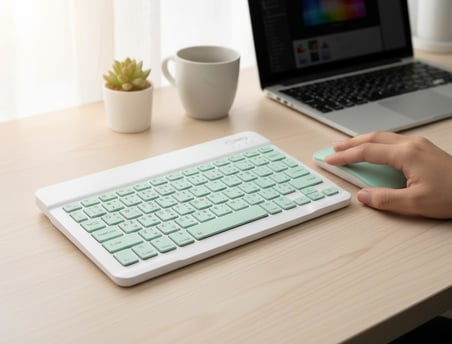 Coverzone Bluetooth Özellikli Şarjlı Klavye ve Pilli Mouse Seti Kablosuz Bağlantılı Kompakt Tasarım