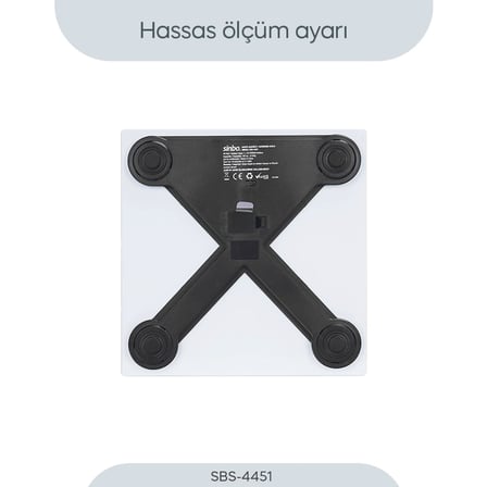 SINBO SBS-4451 Dijital Cam Baskül 180 kg Kapasiteli, LCD Ekranlı, Sıcaklık Göstergeli - Mavi Renk