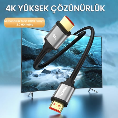 VegGieg 4K 60Hz 18Gbps HDR ARC HDCP HDMI 2.0 Kablo 2 Metre