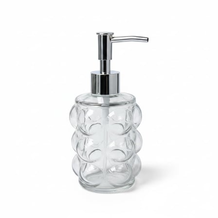 Deconox Beyaz Bubble Design Cam Sıvı Sabunluk - ŞEFFAF)
