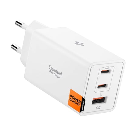 Spigen 67W USB-C + USB-A 3 Port Hızlı Şarj Aleti PPS 3.0 Super Hızlı Şarj GaN Pro Isı - ACH08710