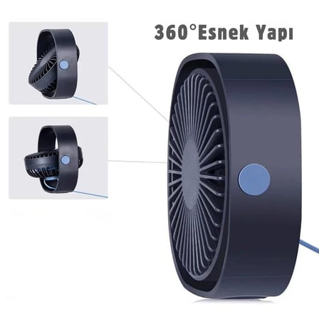 Masaüstü Vantilatör, Şarjlı Masaüstü Fan, 2000 Mah Batarya, Uzun Kullanım Süresi