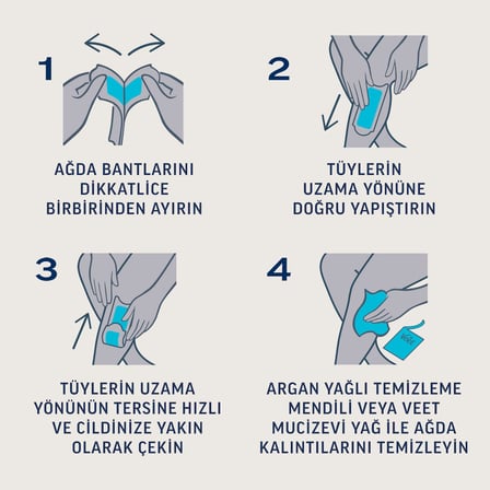 Veet Professional Hassas Ciltler İçin Ağda Bandı, Bacak & Vücut Bölgesi, 120 Adet, Ağda Bandı