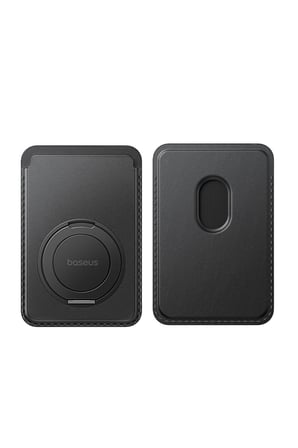 Baseus MagPro 3 Manyetik Standlı Cüzdan, MagSafe Wallet Siyah
