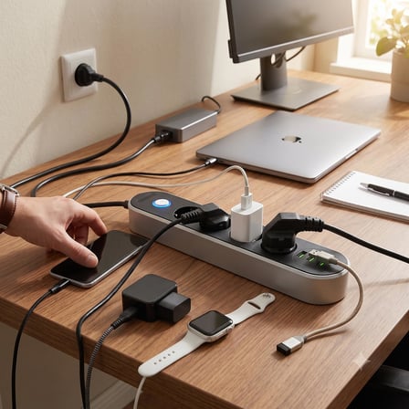 Coverzone 3 USB Portlu 3’lü Topraklı Uzatma Priz 3 Metre Kablolu Açma Kapama Anahtarlı 2500W 10A