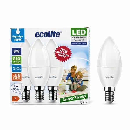 Ecolite 8 W LED Mum Ampul