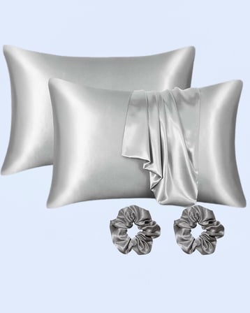 Ipeksi Saten 50x70 Cm Yastık Kılıfı 2 Adet, Kıvırcık Saçlar,Dalgalı ve Düz saçlar