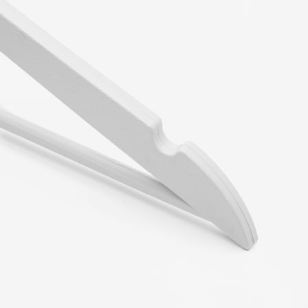 Arch 24 Adet Beyaz Ahşap Görünümlü Plastik Askı Kıyafet Elbise Gömlek Askısı