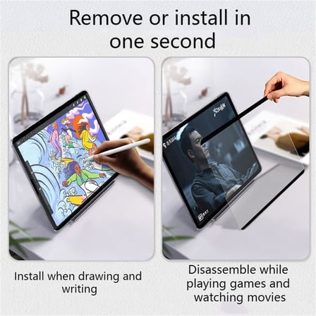 Paperlike Mıknatıslı Kağıt Hissi Veren Ekran Koruyucu Tablet için Mat Koruma Kullanılmadığında ile
