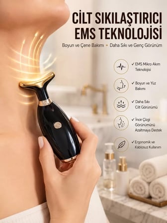 Lexroo Yüz Ve Boyun Kırşıklık Giderici Ems Güzellik Cihazı Gıdık,sarkma,kırışıklık Yüz Masaj Aleti