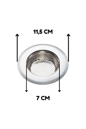 Paslanmaz Çelik Lavabo Süzgeci, 11.5 cm, Büyük Boy, Evye Süzgeci, Amerikan Lavabo Süzgeci