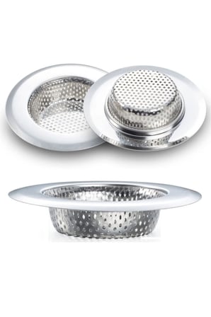 Paslanmaz Çelik Lavabo Süzgeci, 11.5 cm, Büyük Boy, Evye Süzgeci, Amerikan Lavabo Süzgeci