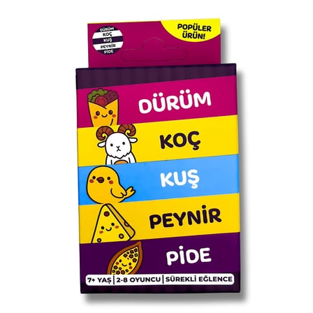 Molfy Çabuk Reflex Kutu Oyunu Dürüm Koç Kuş Peynir Pide Kart Oyunu Oyun Parti Eğlence Aile Arkadaş