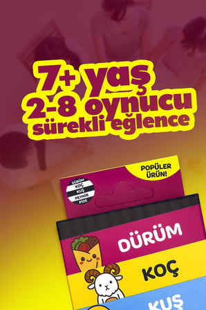 Molfy Çabuk Reflex Kutu Oyunu Dürüm Koç Kuş Peynir Pide Kart Oyunu Oyun Parti Eğlence Aile Arkadaş