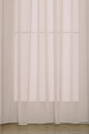 Gauze Fabric Design Folded Bej Keten Plus Tül Perde 250 x 260