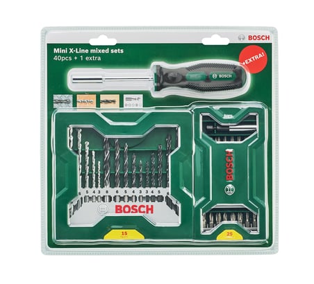 Bosch - X-Line 15 Parça Delme & 25 Parça Vidalama Ucu Seti + Tornavida