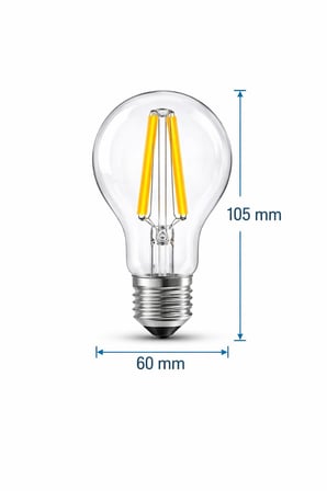 OSRAM LED Filament - 3’lü Paket - E Enerji Sınıfı - 360° Işık - 105x60 mm - Dimmer Uyumlu Değil