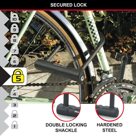 MASTER LOCK U-lock [tuş kilidi] [braketli] 8170EURDPRO - bisikletler için ideal