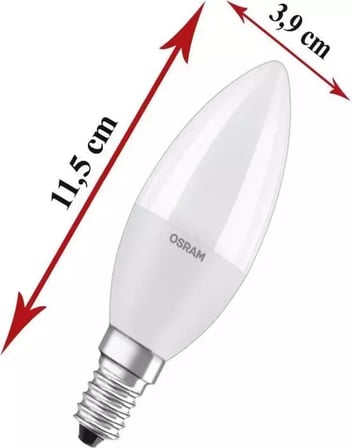 Osram Led Value CLB60 7,5W/827 3'lü E14 Duy Sarı Işık 2700K Led Mum Ampul