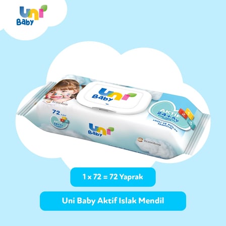 Uni Baby Aktif Islak Mendil 72 Yaprak