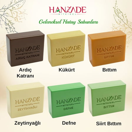 Hanzade Bitkisel Doğal El Yapımı Hatay Ardıç Katranı, Bıttım, Kükürt, Siirt Bıttım, Defne
