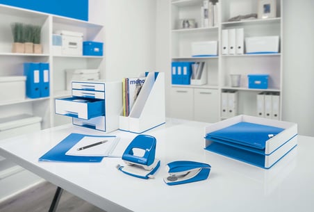 Leitz 41850036 WOW A4 ColorClip Sıkıştırmalı Dosya, Metalik Mavi