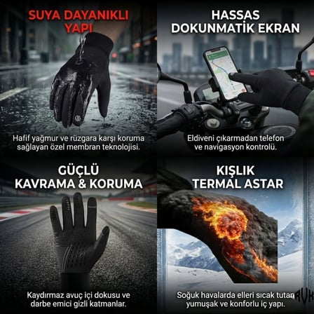RVK Mevsimlik Motosiklet Eldiveni Şehir İçi Kurye ve Günlük Sürüş İçin İdeal