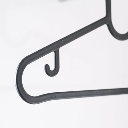 Huub Hanger Plastik Slim Askı, Elbise Askısı, Siyah Askı (Standart, Adet, 20)