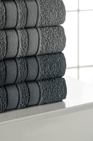 Mürdüm Home Lia Üç Renkli El-Yüz Havlusu,6'lı Paket, 6 Parça 50x85, Yumuşak ve Emici